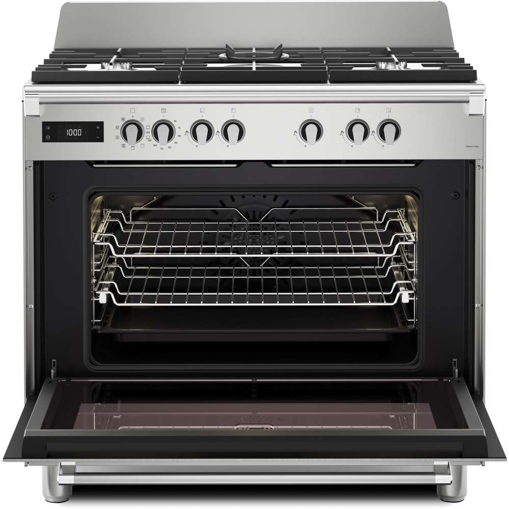 DeLonghi BS 965 MXX 90cm Dual Fuel Range Cooker, Stainless Steel, A Rated