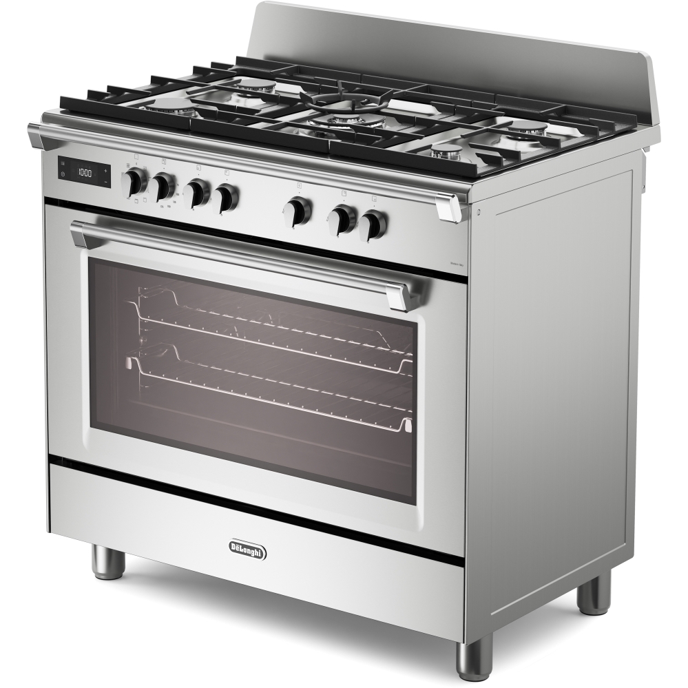 DeLonghi BS 965 MXX 90cm Dual Fuel Range Cooker, Stainless Steel, A Rated