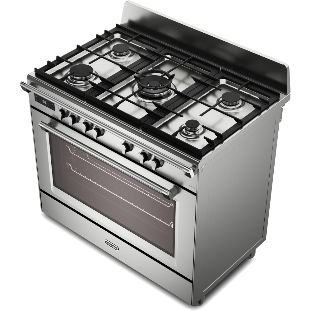 DeLonghi BS 965 MXX 90cm Dual Fuel Range Cooker, Stainless Steel, A Rated