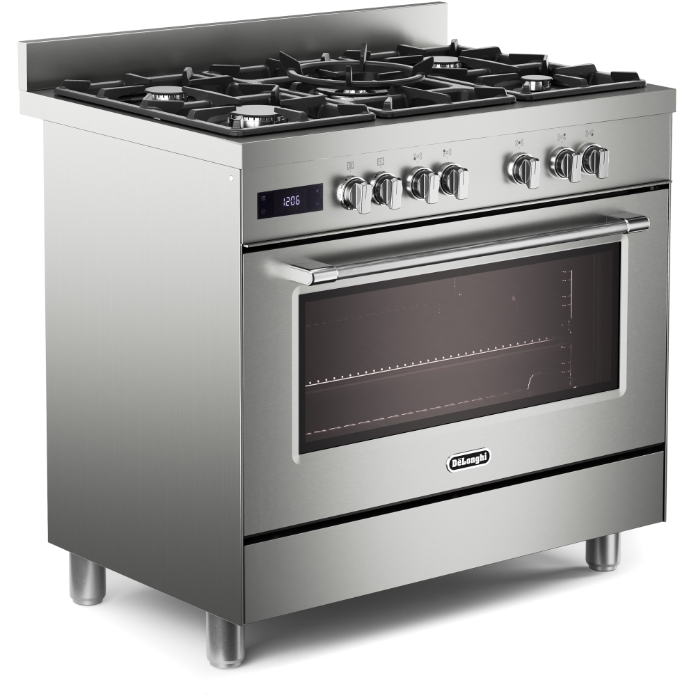 DeLonghi PRO 965 MXX 90cm Dual Fuel Range Cooker, Stainless Steel, A Rated