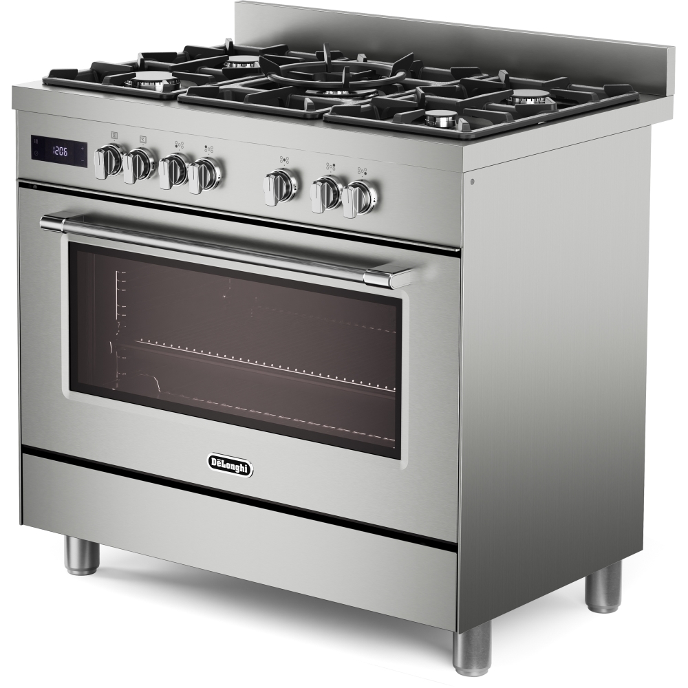 DeLonghi PRO 965 MXX 90cm Dual Fuel Range Cooker, Stainless Steel, A Rated