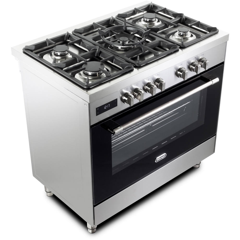 DeLonghi DEM 965 MXX 90cm Dual Fuel Range Cooker, Stainless Steel, A Rated
