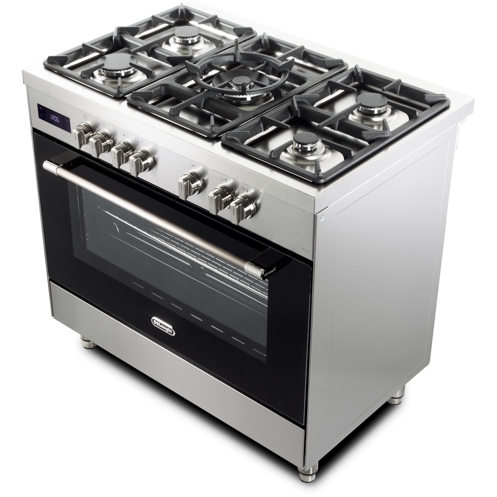 DeLonghi DEM 965 MXX 90cm Dual Fuel Range Cooker, Stainless Steel, A Rated