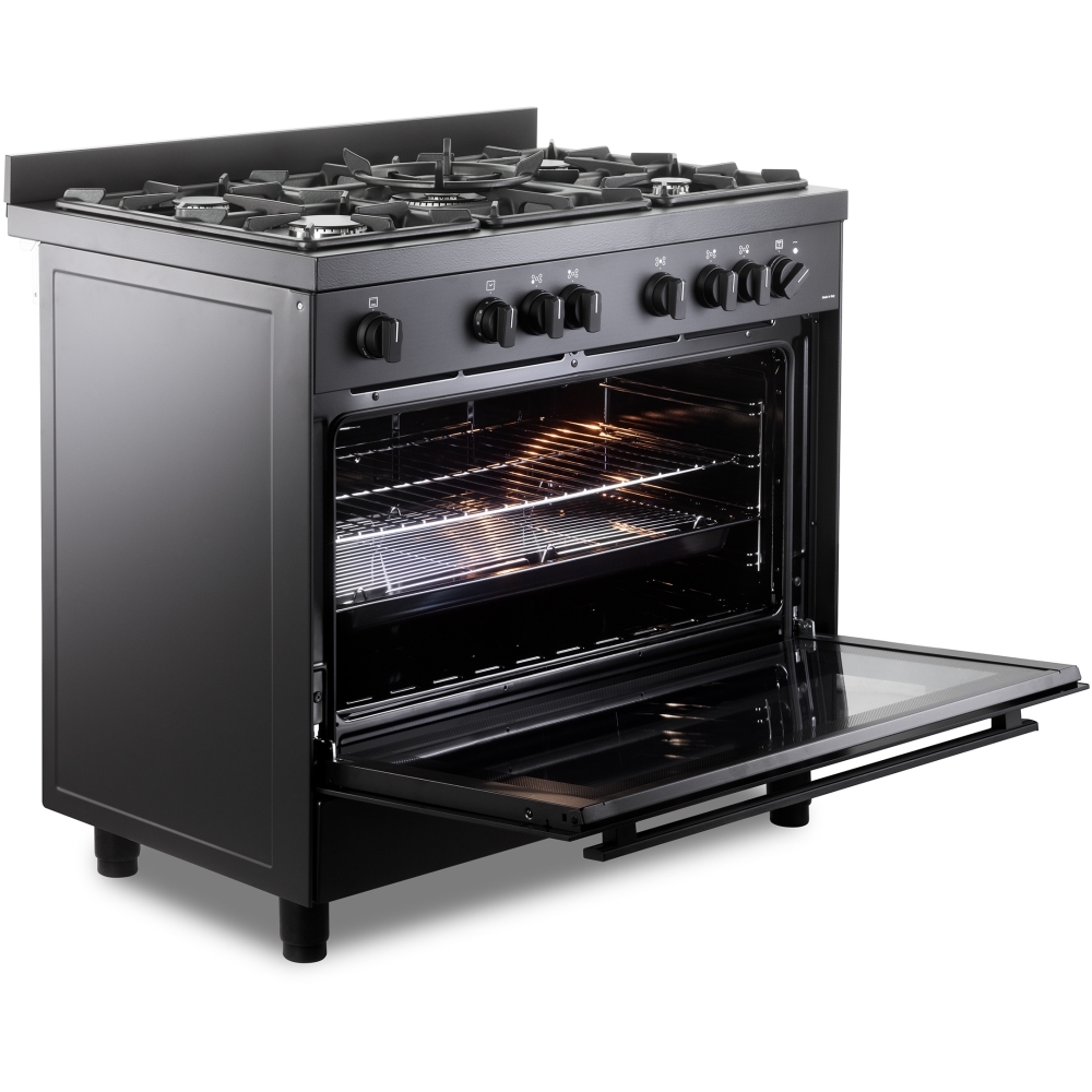 DeLonghi PRO 965 GAA 90cm Gas Range Cooker, Grey, A Rated