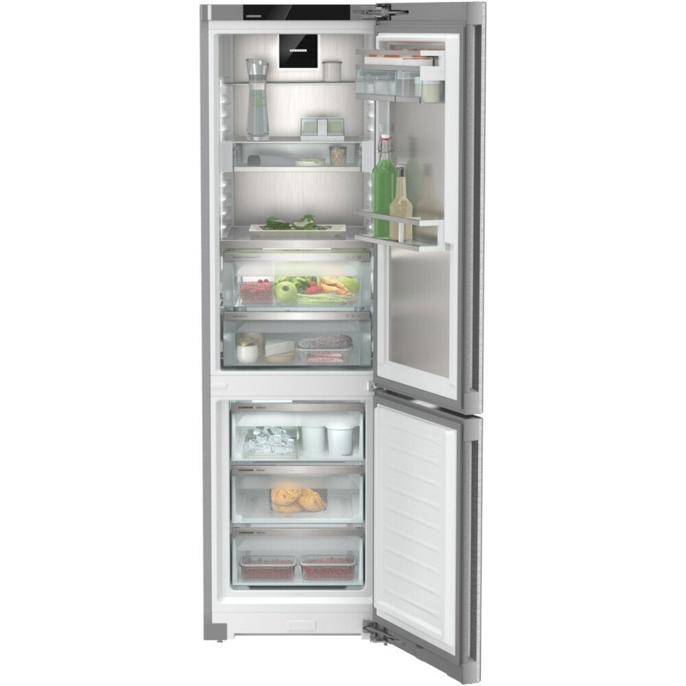 Liebherr CBNstb 579i No Frost Fridge Freezer, 70/30, Silver, B Rated