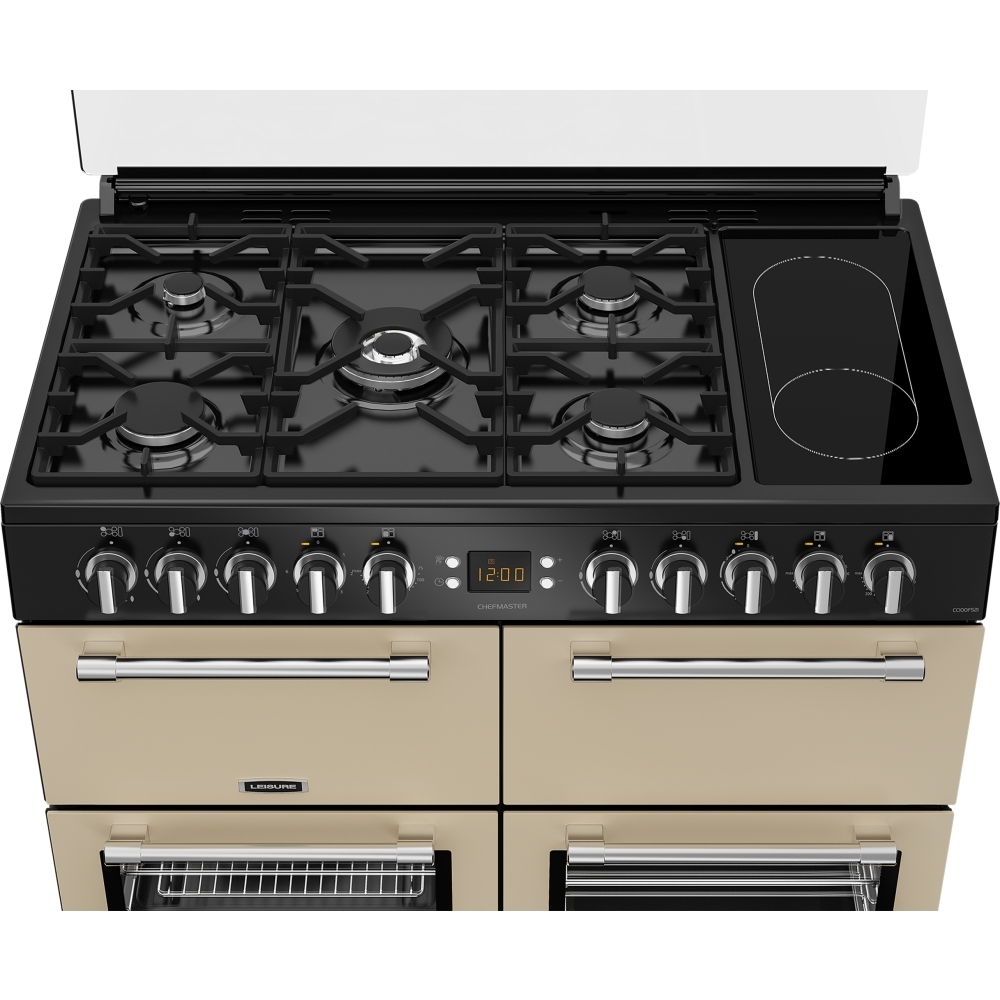 Leisure Chefmaster CC100F521C 100cm Dual Fuel Range Cooker, Cream, A Rated