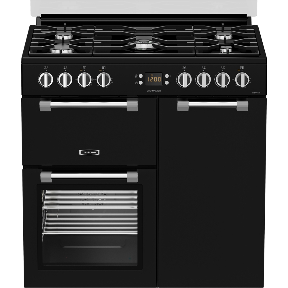 Leisure CC90F531K Chefmaster 90cm Dual Fuel Range Cooker, Black, A Rated