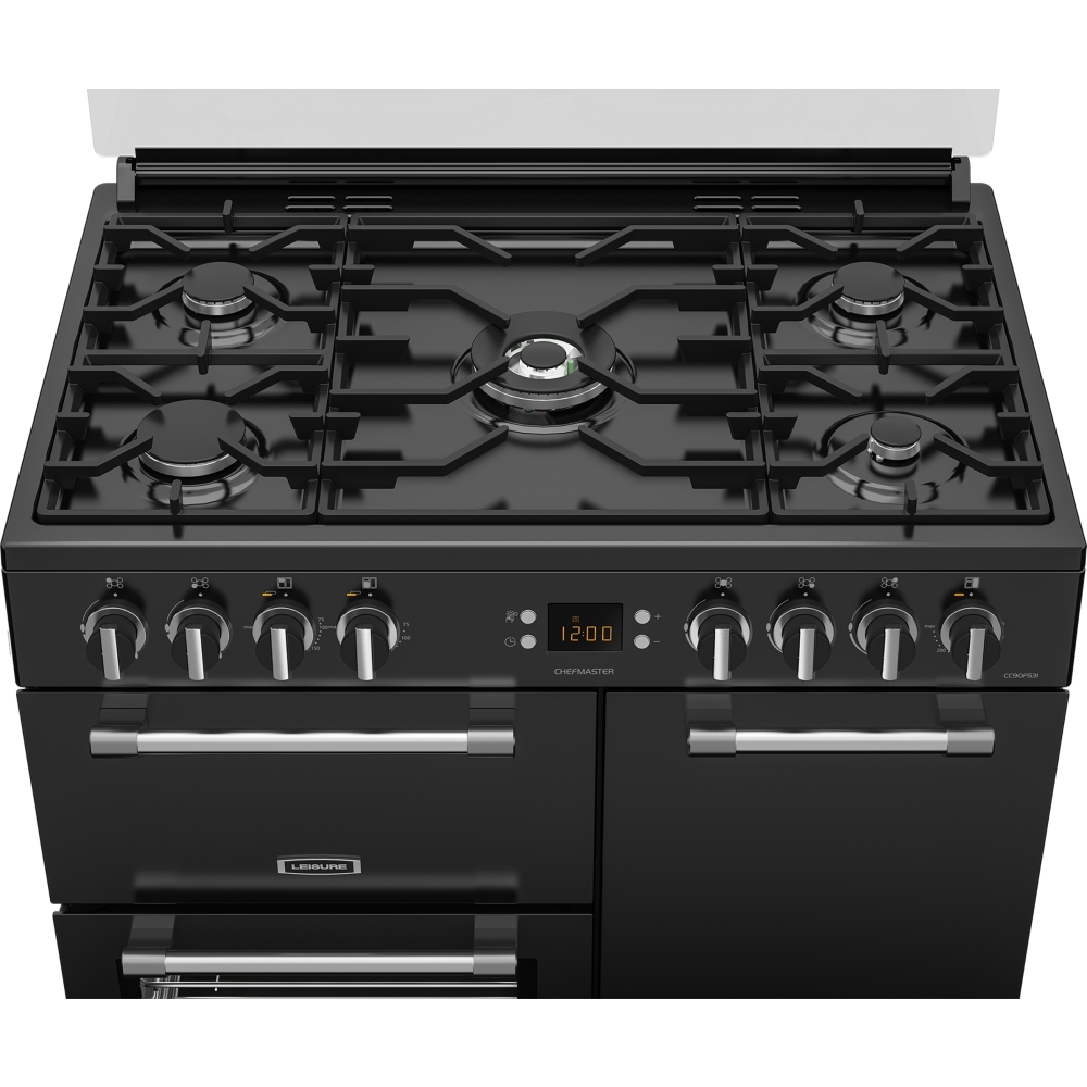 Leisure CC90F531K Chefmaster 90cm Dual Fuel Range Cooker, Black, A Rated