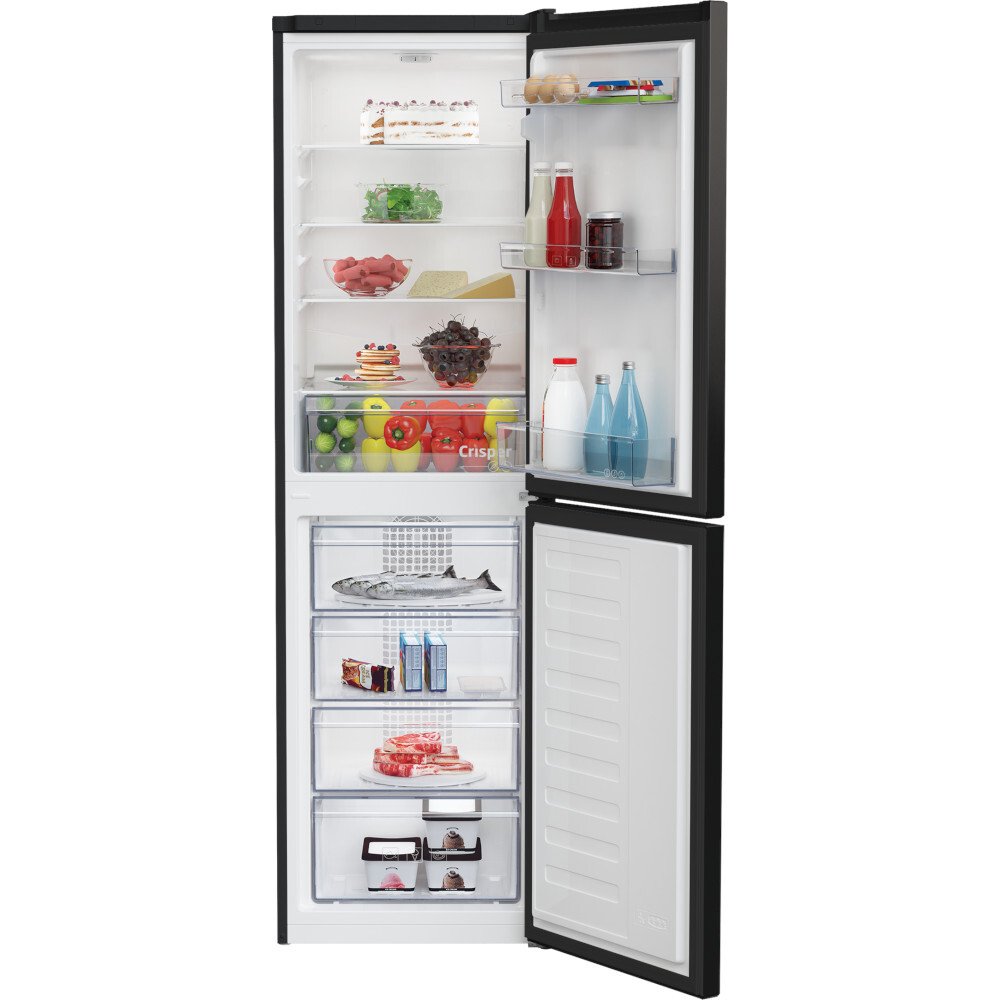 Beko CCFM4582B Frost Free Fridge Freezer, 50/50, Black, E Rated