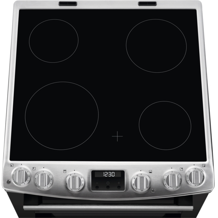 AEG CCX6530ACM Ceramic Electric Cooker with Double Oven, Stainless Steel, A Rated