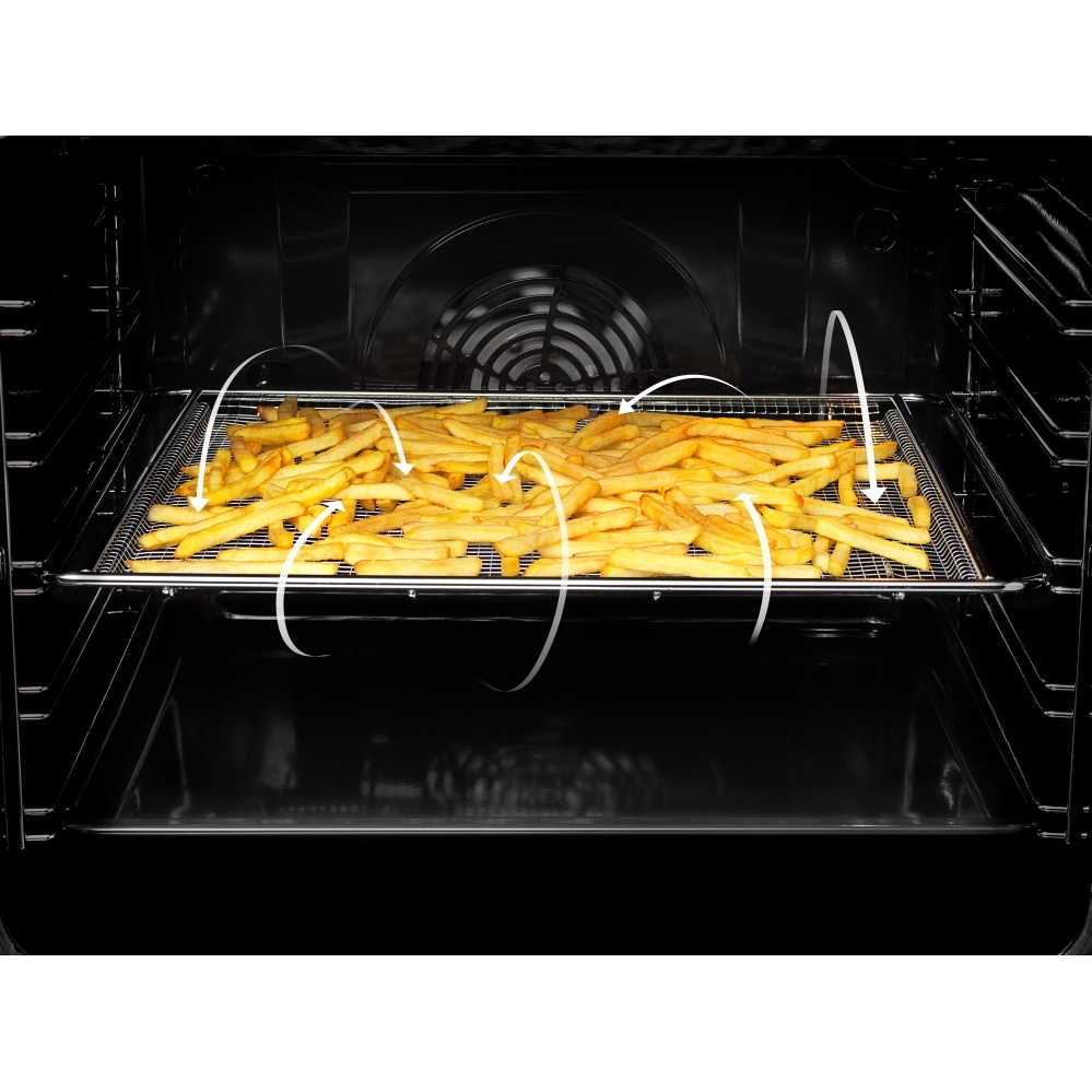 AEG CCX6740ACW 6000 SteamBake Ceramic Electric Cooker with Double Oven, White, A Rated