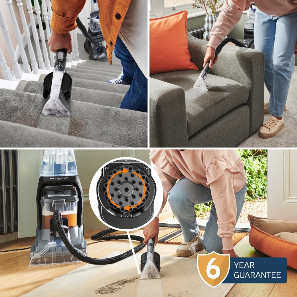 Vax CDCWSSXA SpinScrub Power Plus Carpet Cleaner, Grey