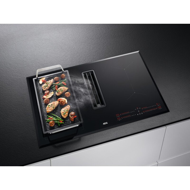 AEG CDE84543FB 6000 78cm Vented Hob, Black, A+ Rated Marks Electrical