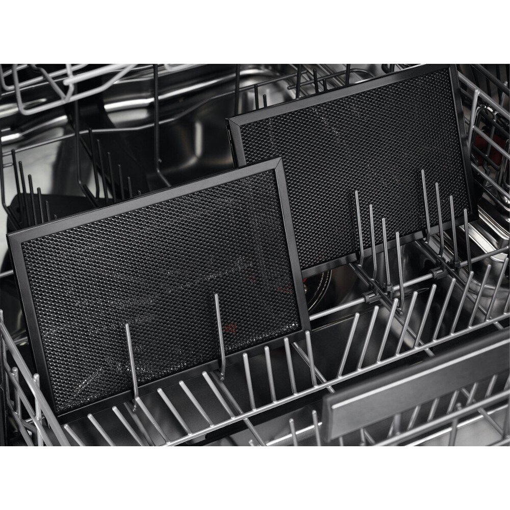 AEG CDE84751FB 8000 83cm Induction Hob with Extractor, Black Frameless