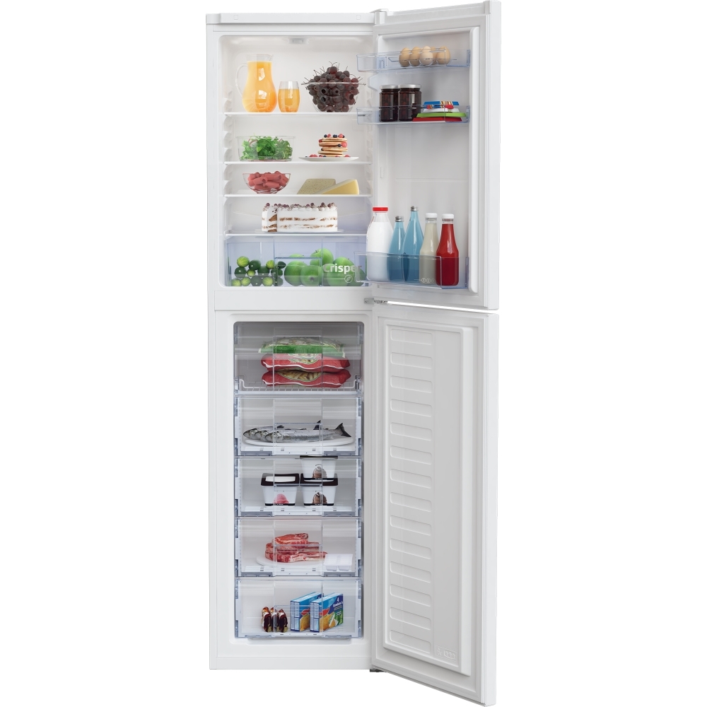 Beko CFG4501W Frost Free Fridge Freezer, 40/60, White, E Rated
