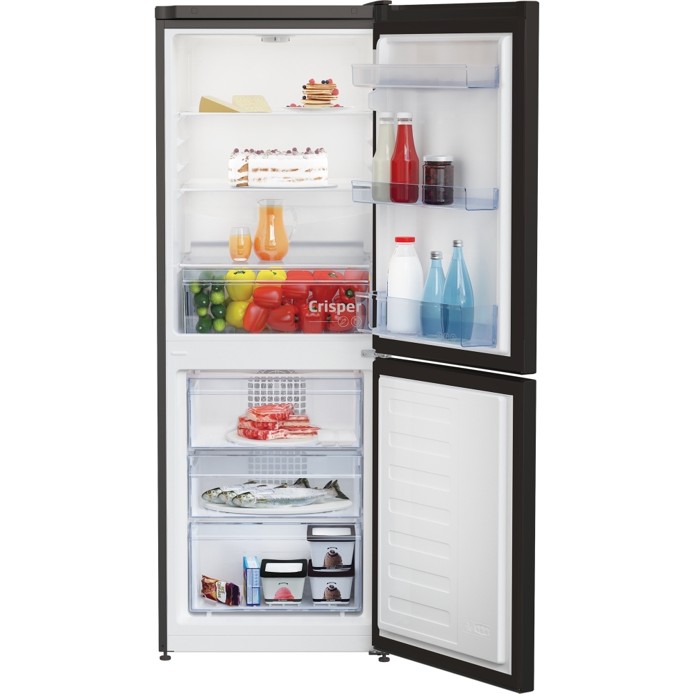 Beko CFG4552B Frost Free Fridge Freezer, 50/50, Black, E Rated