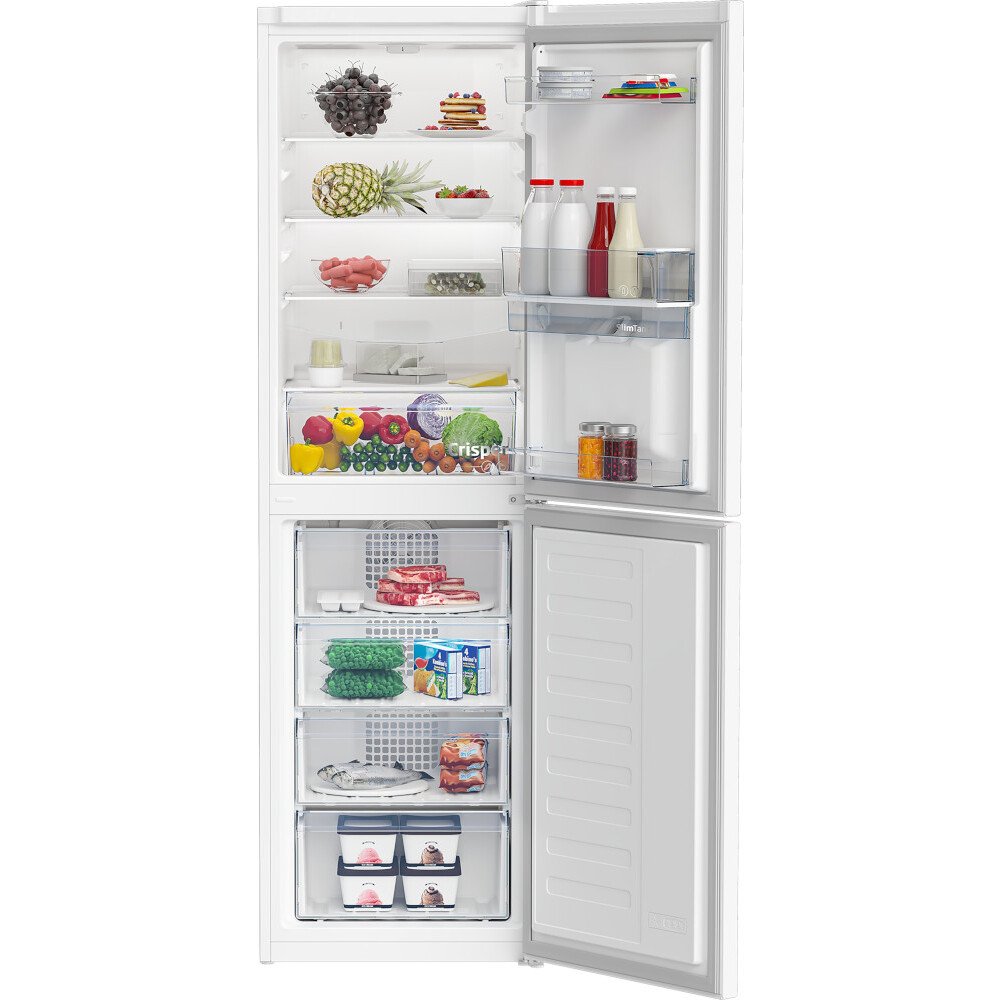 Beko CFG4582DW Frost Free Fridge Freezer, 50/50, White, E Rated