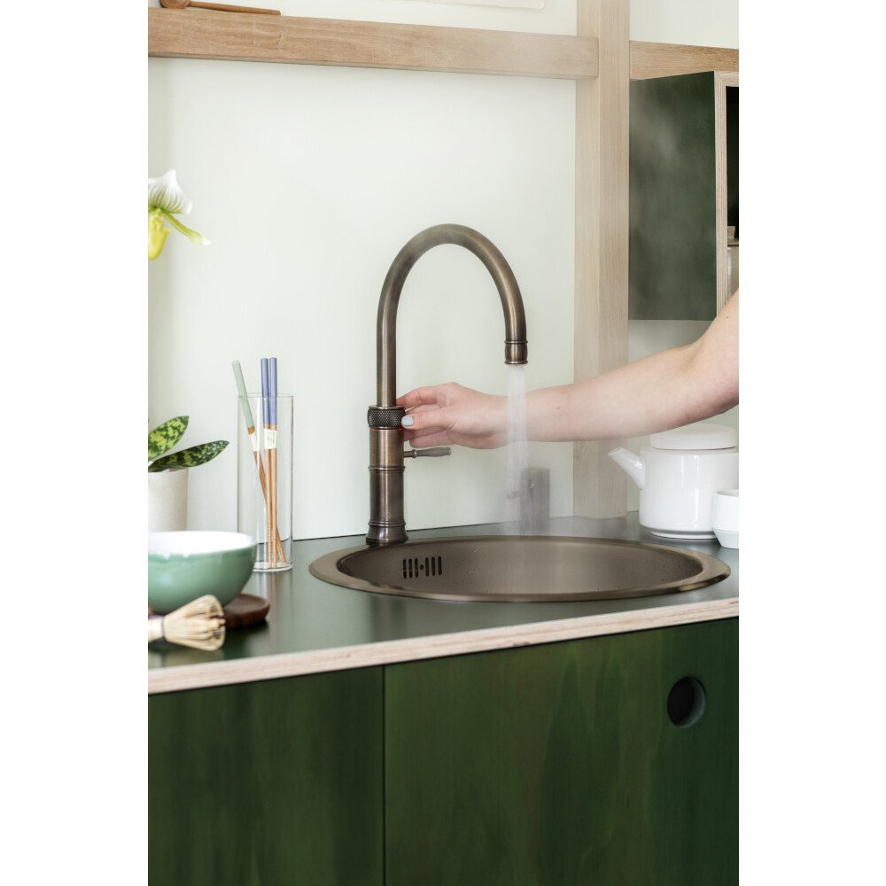 Quooker CFRPTN Classic Fusion Round Tap (Tap Only), Patinated Brass