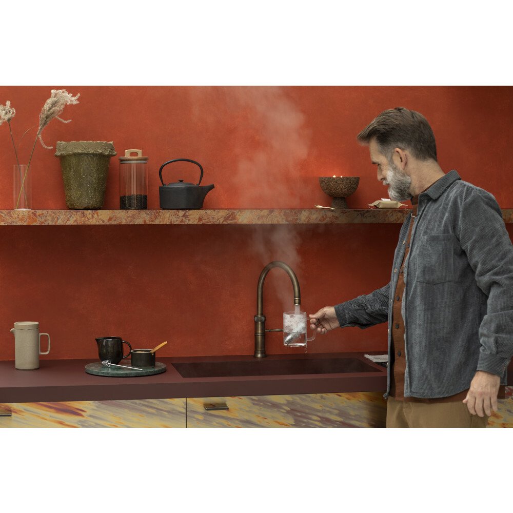 Quooker CFRPTN Classic Fusion Round Tap (Tap Only), Patinated Brass