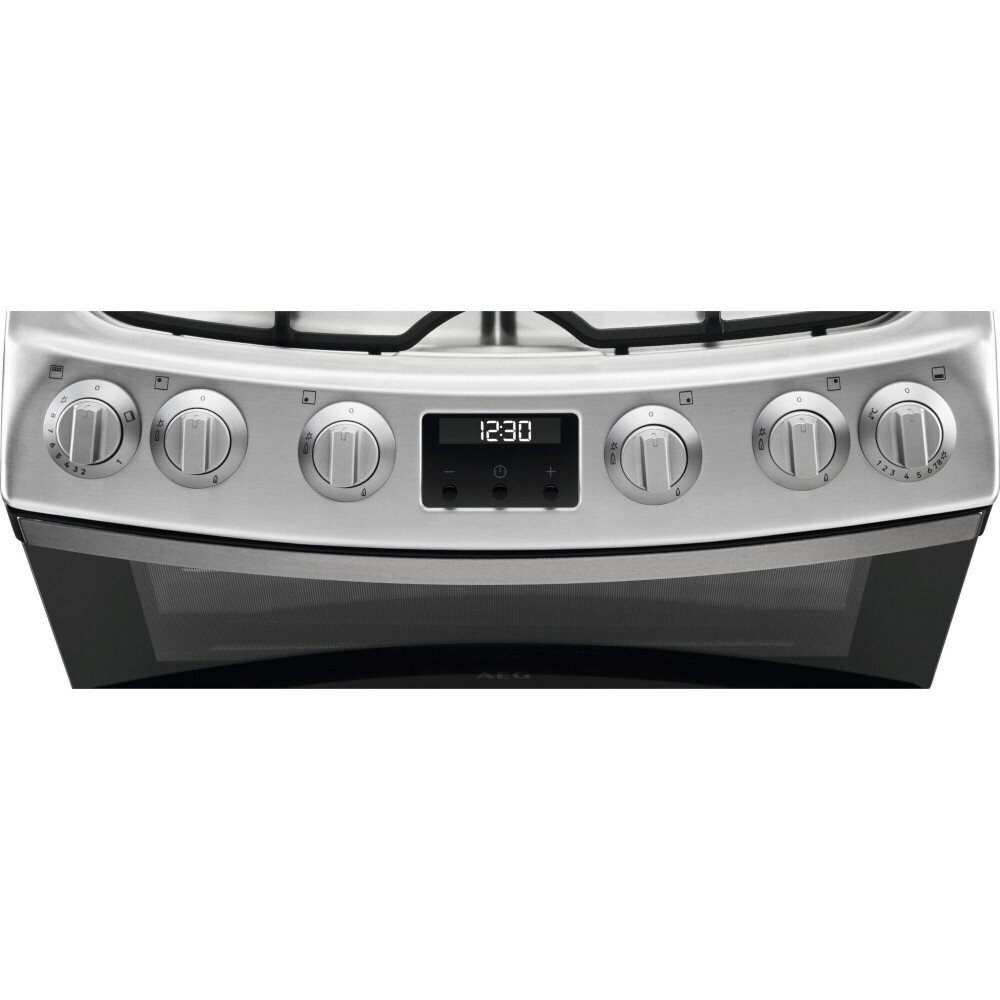 AEG CGB6131ACM Gas Cooker with Double Oven, Stainless Steel, A Rated