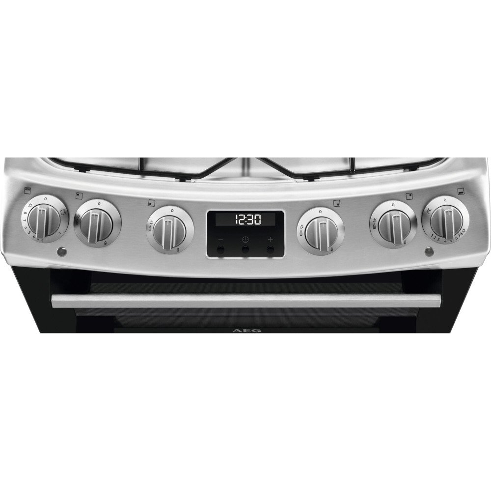 AEG CGX6130ACM Gas Cooker with Double Oven, Stainless Steel, A Rated