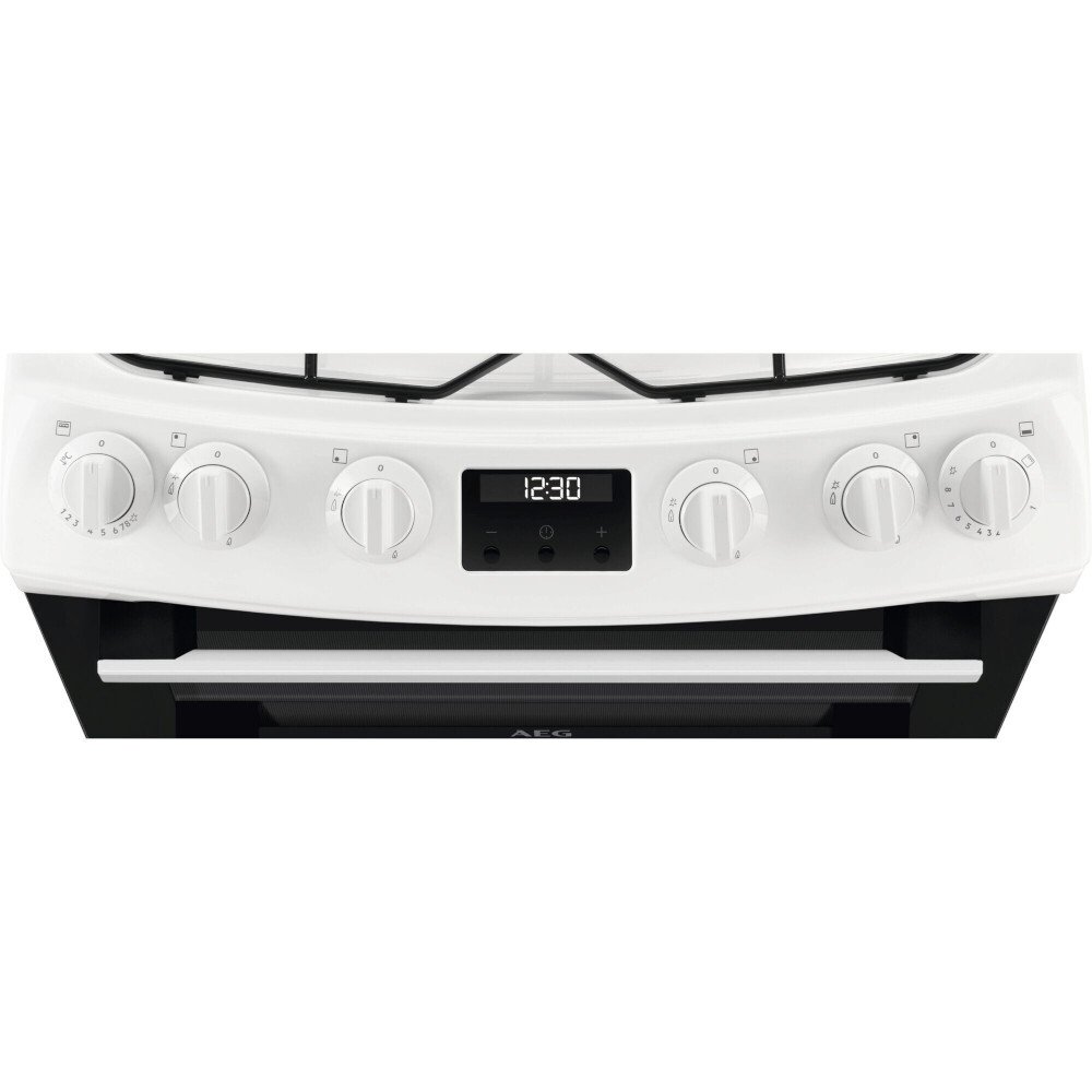 AEG CGX6130ACW Gas Cooker with Double Oven, White, A Rated