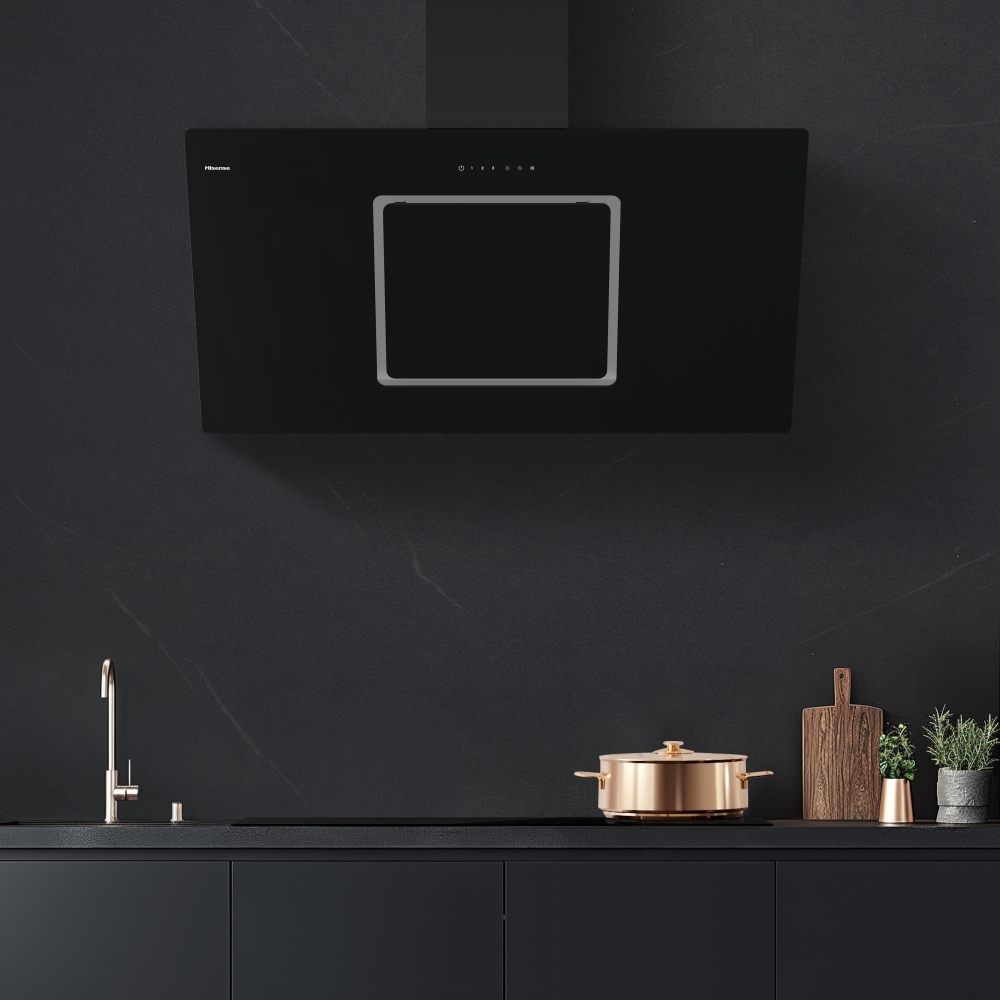 Hisense CH10IN14BBUK 100cm Chimney Cooker Hood, Black, A Rated