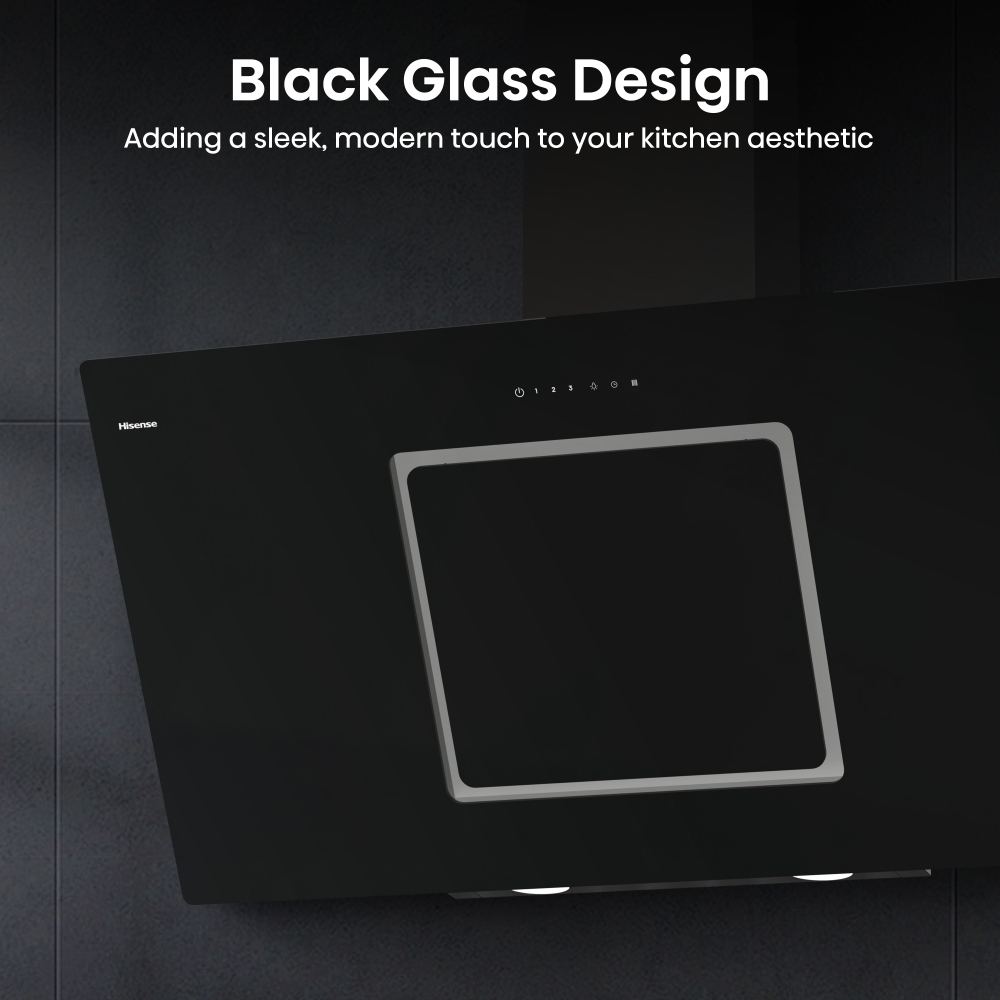 Hisense CH10IN14BBUK 100cm Chimney Cooker Hood, Black, A Rated