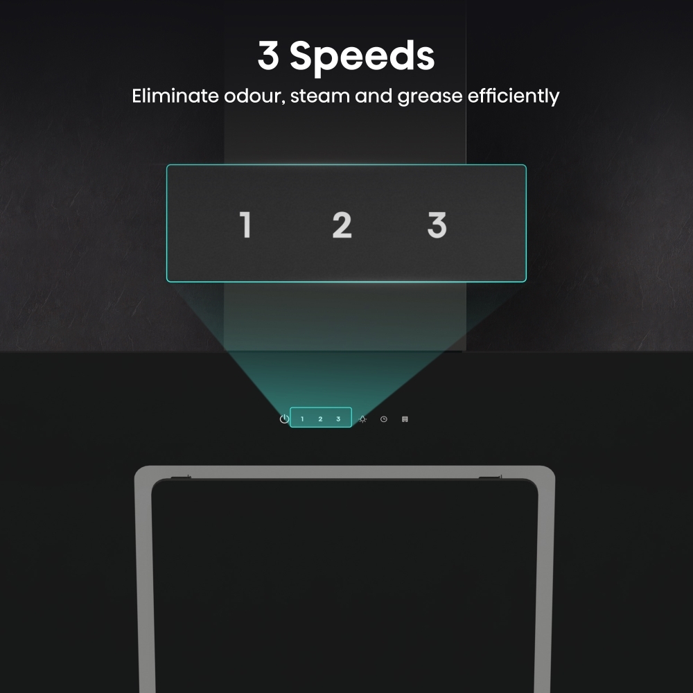 Hisense CH10IN14BBUK 100cm Chimney Cooker Hood, Black, A Rated