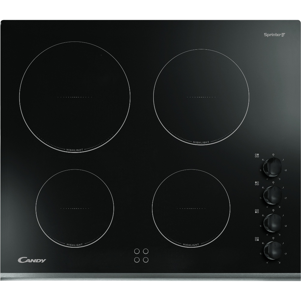 Buy Candy CH64MX Ceramic Hob Black/Stainless Steel Front Trim Marks
