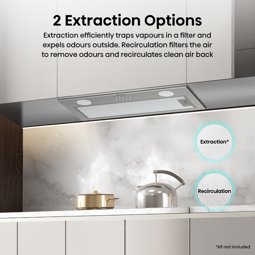 Hisense CH6BI12BXUK Canopy Cooker Hood, Stainless Steel, B Rated