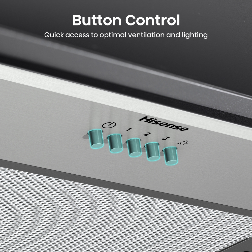 Hisense CH6BI12BXUK Canopy Cooker Hood, Stainless Steel, B Rated