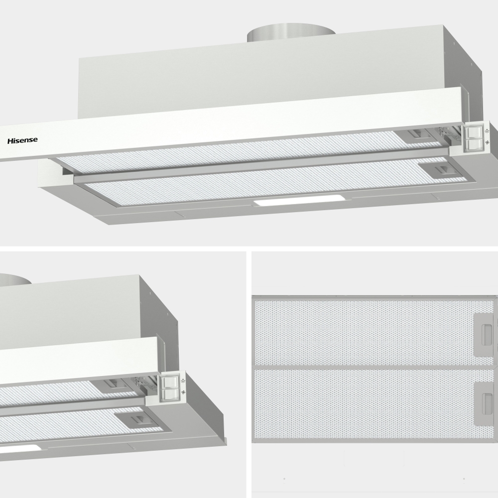 Hisense CH6T10BXUK Telescopic Cooker Hood, Stainless Steel, B Rated