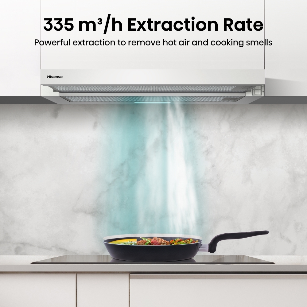 Hisense CH6T10BXUK Telescopic Cooker Hood, Stainless Steel, B Rated
