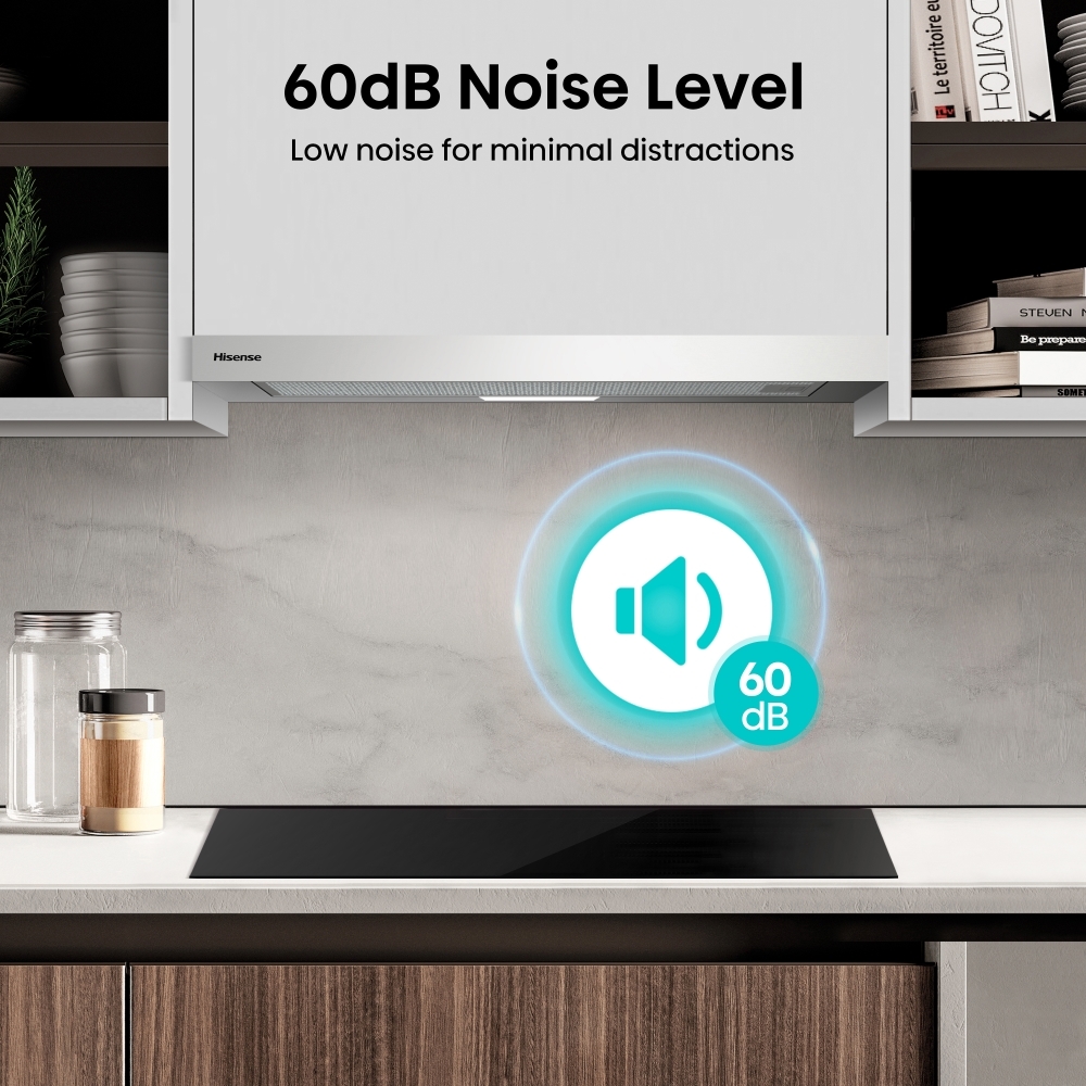 Hisense CH6T10BXUK Telescopic Cooker Hood, Stainless Steel, B Rated