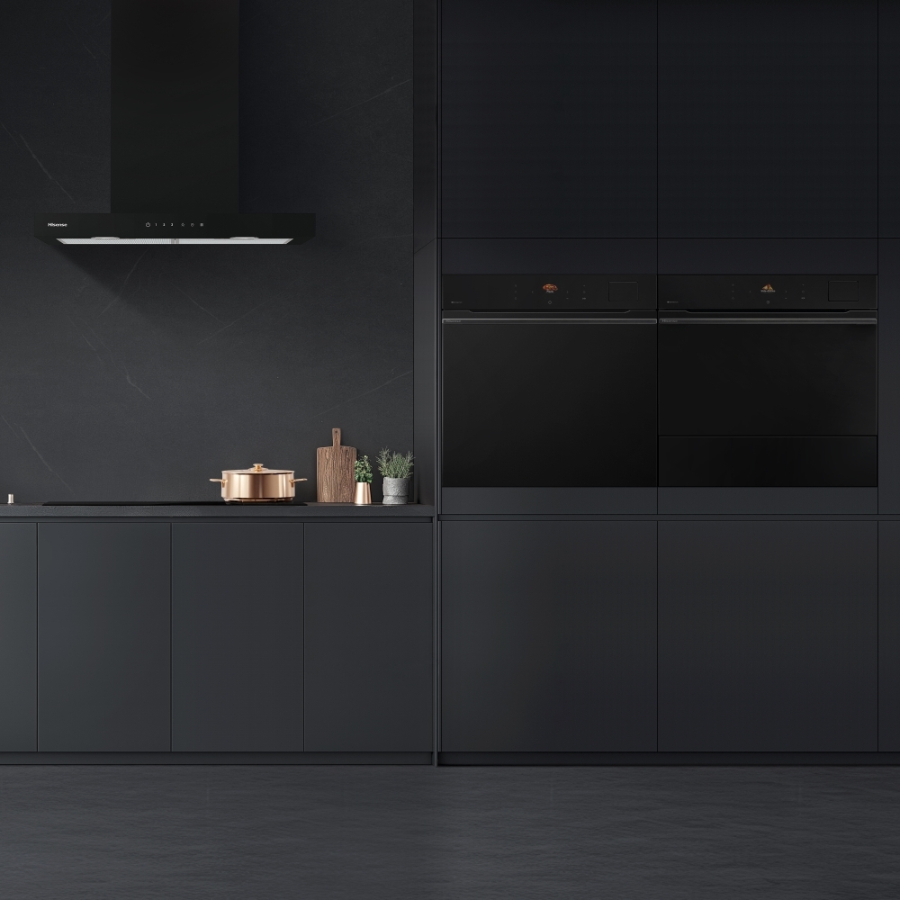 Hisense CH6T14BBUK 60cm Chimney Cooker Hood, Black, A Rated