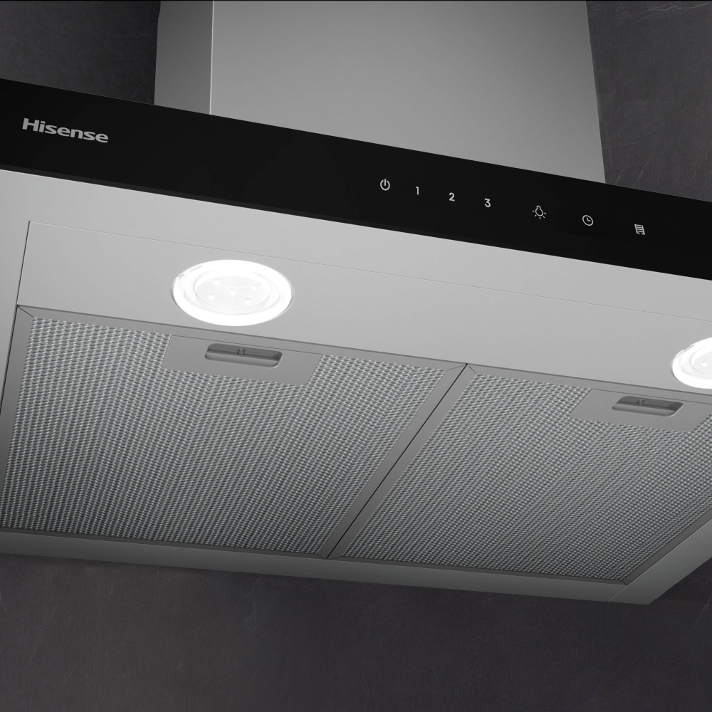 Hisense CH6T14BXBUK 60cm Chimney Cooker Hood, Stainless Steel, A Rated