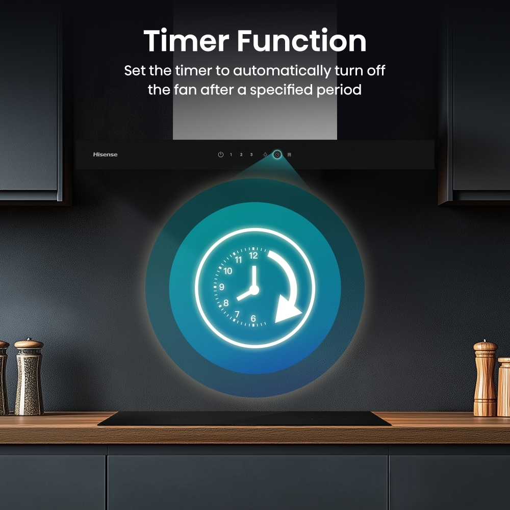 Hisense CH6T14BXBUK 60cm Chimney Cooker Hood, Stainless Steel, A Rated