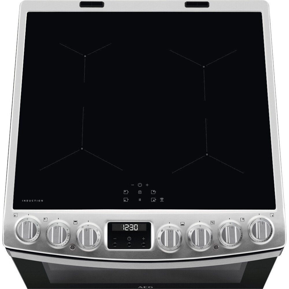 AEG CIB6743ACM Induction Electric Cooker with Double Oven, Stainless Steel, A Rated