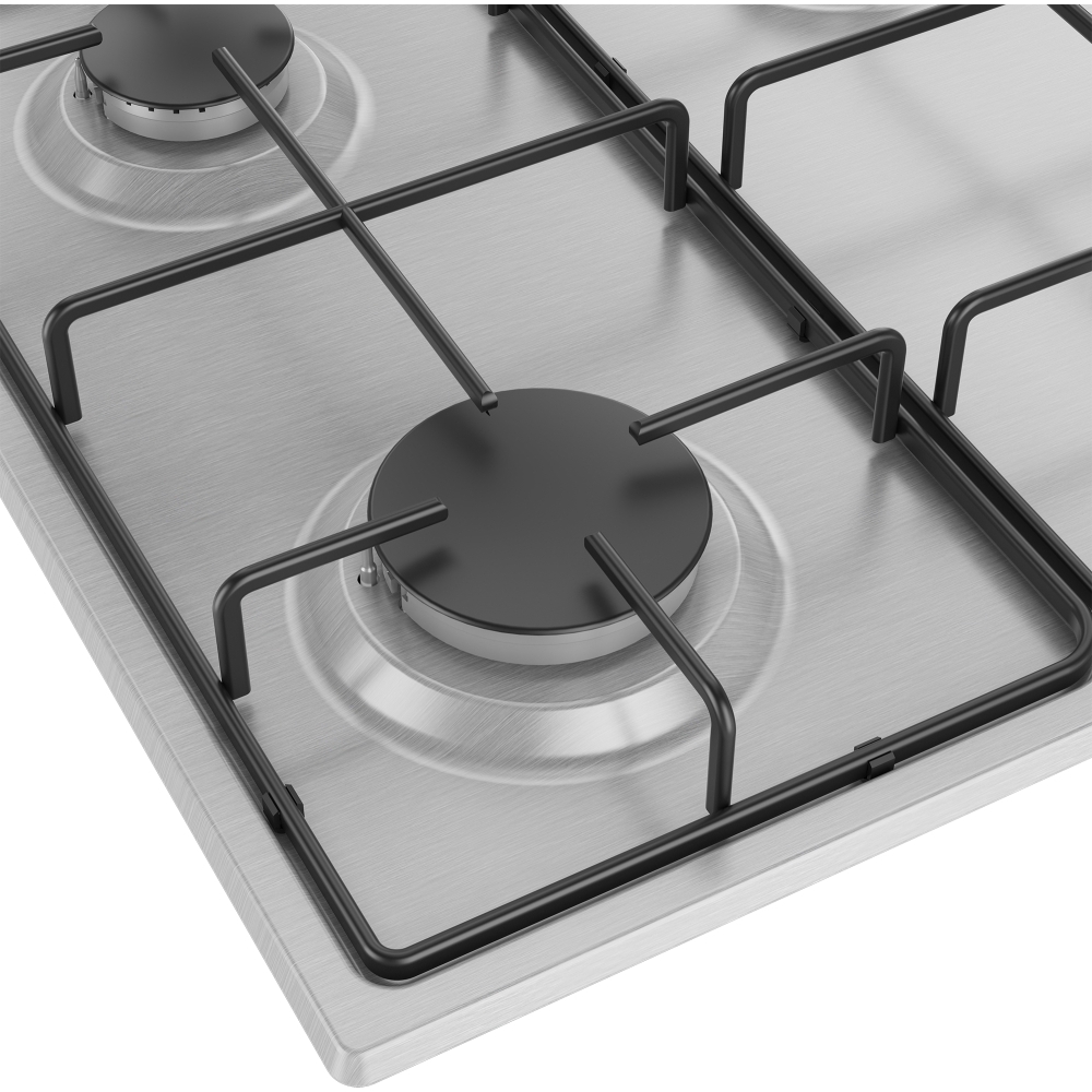 Beko CIHYG21SX 61cm 4 Burner Gas Hob, Stainless Steel