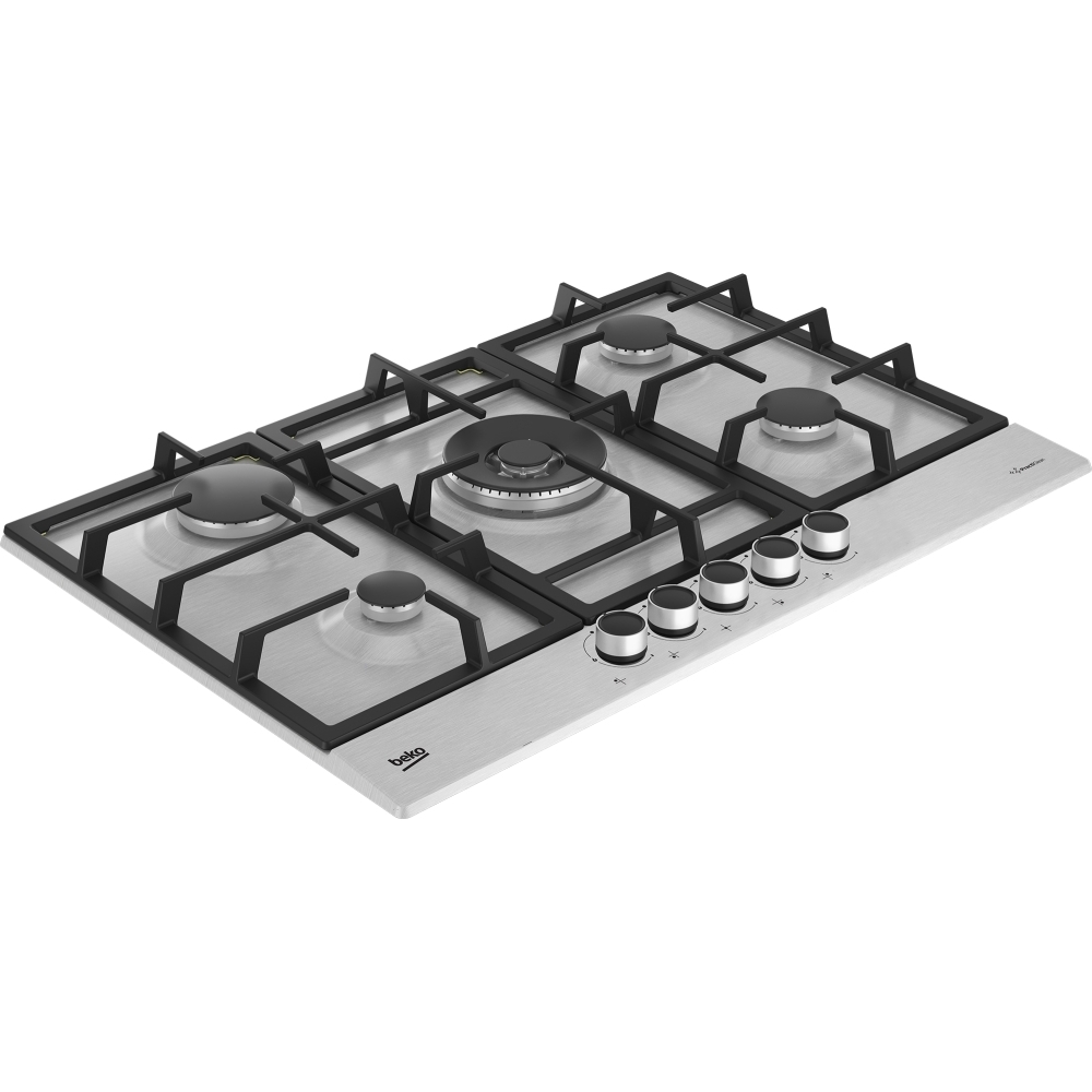 Beko CIHYG32SXE 75cm 5 Burner Gas Hob, Stainless Steel