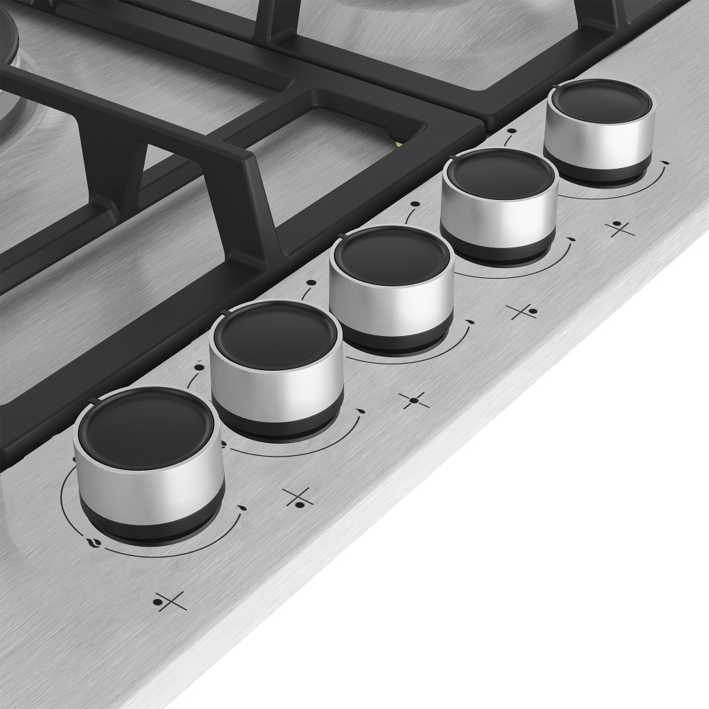 Beko CIHYG32SXE 75cm 5 Burner Gas Hob, Stainless Steel
