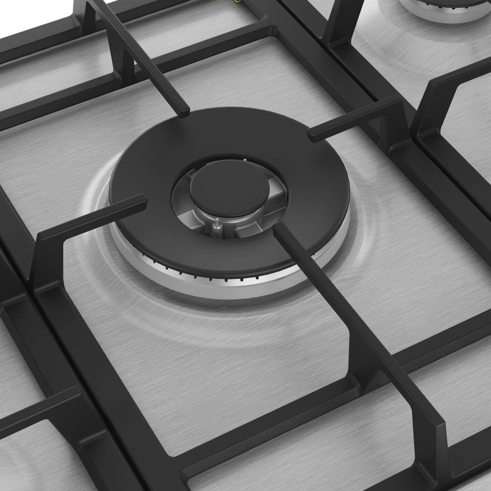 Beko CIHYG32SXE 75cm 5 Burner Gas Hob, Stainless Steel