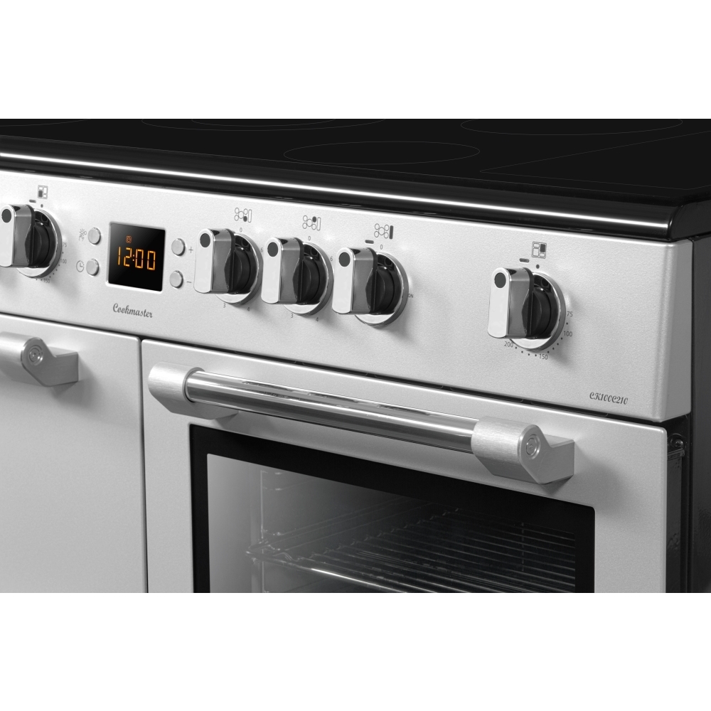 Leisure CK100C210S Cookmaster 100cm Ceramic Range Cooker, Silver, A