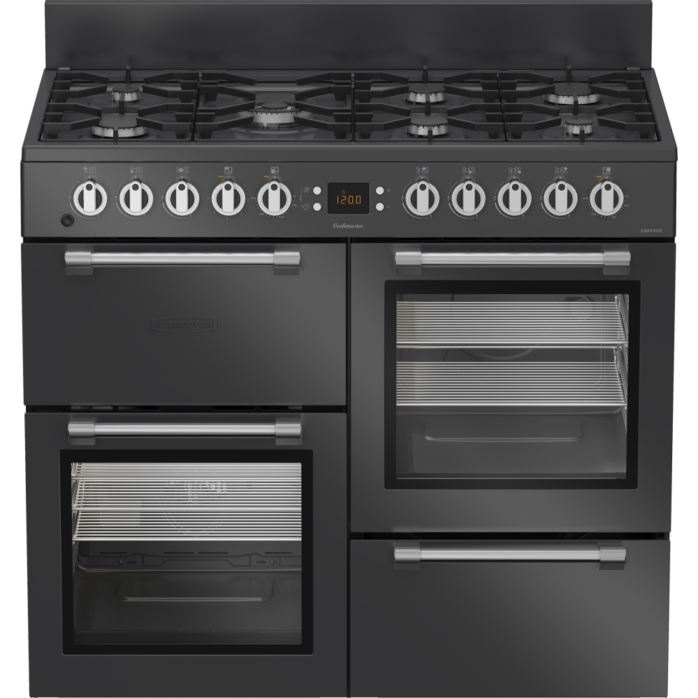 Leisure CK100F232T Cookmaster 100cm Dual Fuel Range Cooker, Grey, A Rated