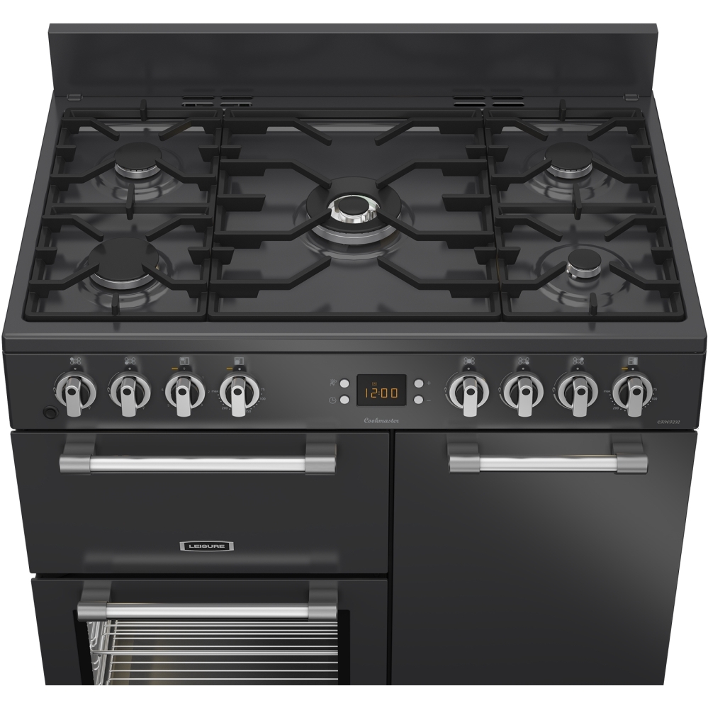 Leisure CK90F232T Cookmaster 90cm Dual Fuel Range Cooker, Grey, A Rated