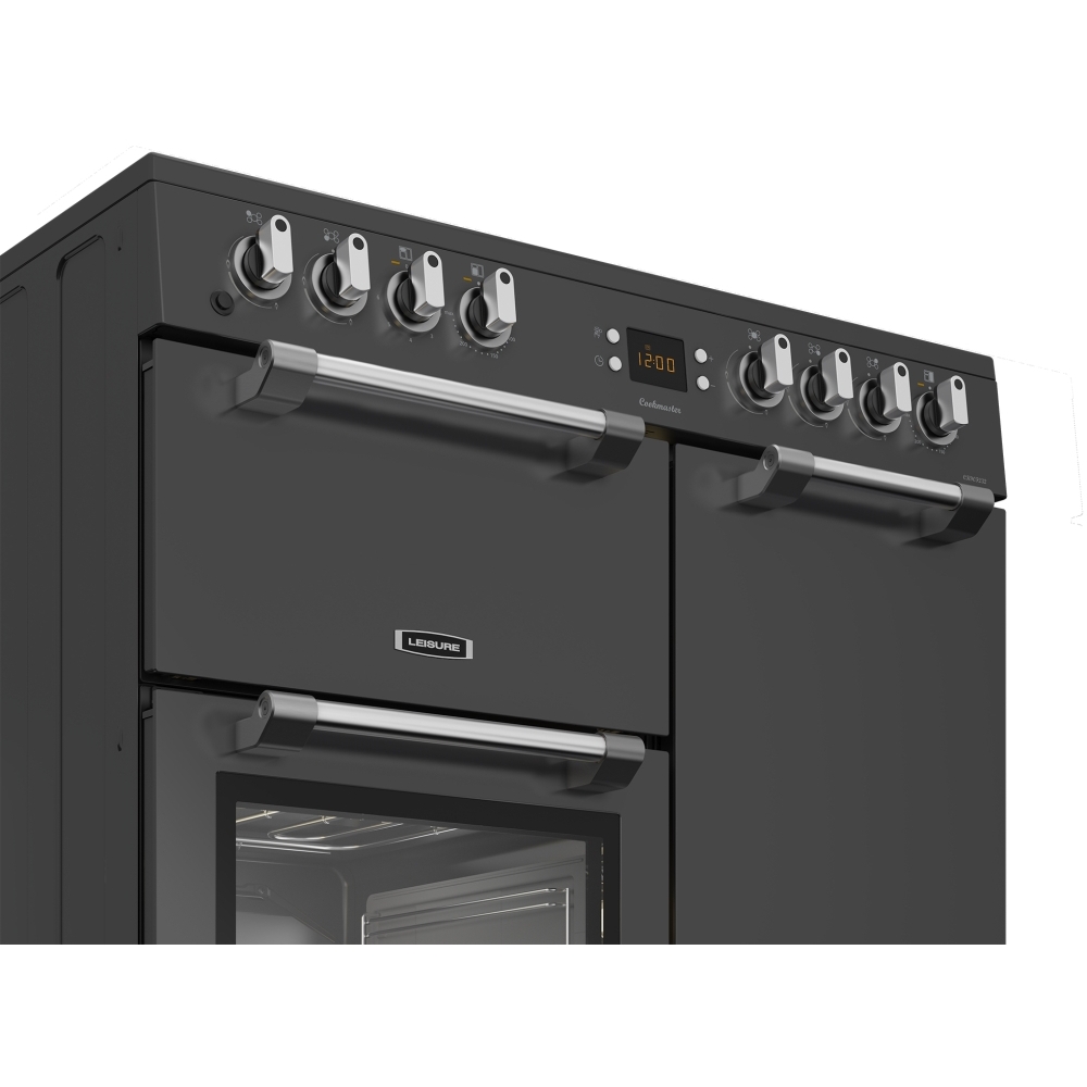 Leisure CK90F232T Cookmaster 90cm Dual Fuel Range Cooker, Grey, A Rated