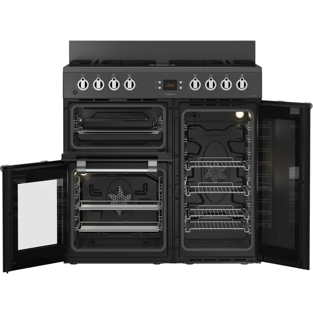 Leisure CK90F232T Cookmaster 90cm Dual Fuel Range Cooker, Grey, A Rated