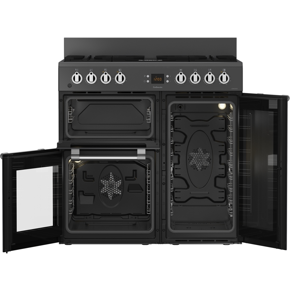 Leisure CK90F232T Cookmaster 90cm Dual Fuel Range Cooker, Grey, A Rated