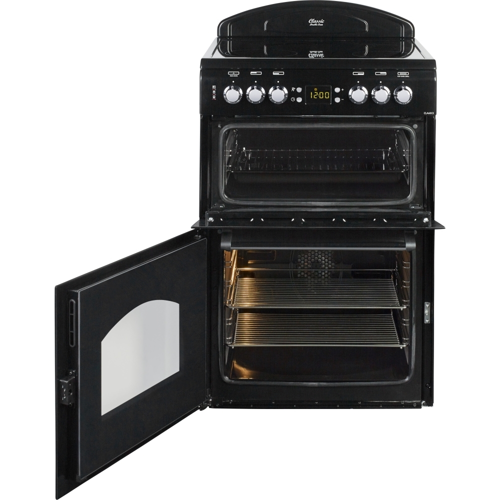 Leisure CLA60CEK Ceramic Electric Cooker with Double Oven, Black, A Rated